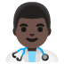 man health worker, dark skin tone